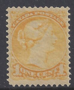 1873 Canada SG.91 1c orange yellow Lm/mint