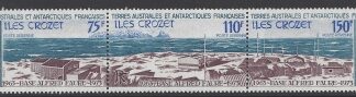 1974 French Antarctic SG.89/91  10th Anniv. Alfred Fauré Base. U/M (MNH)