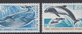 1977 French Antarctic - SG.113/4 Marine Mammals.  U/M (MNH)
