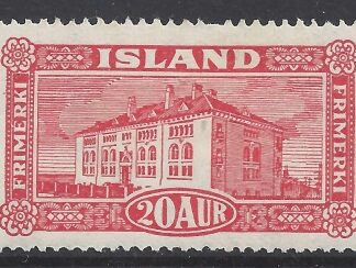 1925 Iceland SG.153  20A scarlet Nat. Museum Reykjavik  m/m