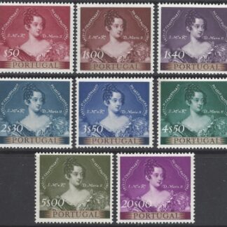 1953 Portugal - Stamp Centenary, Queen Maria II. SG.1102/9 u/m (MNH)