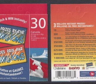 2000 Canada $13.80 stamp booklet SB244 'Scratch & Win' u/m (MNH)