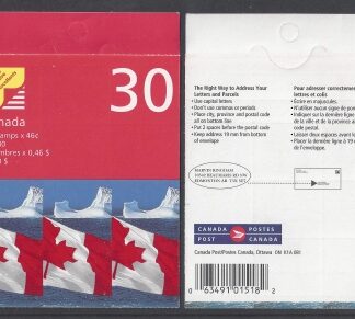 2000 Canada $13.80 stamp booklet SB228a with additional logo \'pressure sensitive Autocollants\' on front cover  u/m (MNH)
