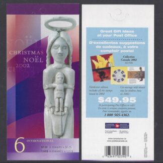 2002 Canada $7.50 Christmas stamp booklet   SB274  contains 6 x $1.25 stamps SG.2174 u/m (MNH)