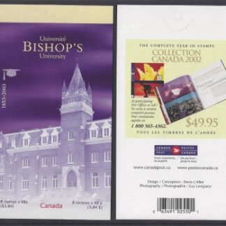 2003 Canada $3.84 stamp booklet SB275  - Bishops University Quebec contains 8 x 48c stamps SG.2190 u/m (MNH)