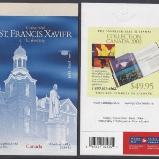 2003 Canada $3.84 stamp booklet SB277 'St. Francis Xavier University' contains 8 x 48c stamps SG.2192 u/m (MNH)