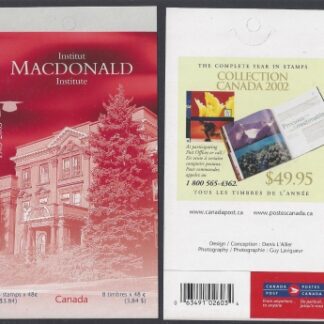 2003 Canada $3.84 stamp booklet SB278 'MacDonald Inst. University of Guelph, Ontario contains 8 x 48c stamps SG.2193 u/m (MNH)