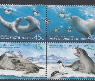 2001 Australian Antarctic SG.152/155 Leopard Seal set 4 values U/M (MNH)