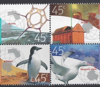 2002 Australian Antarctic SG.156/159 Antarctic Research set 4 values U/M (MNH)