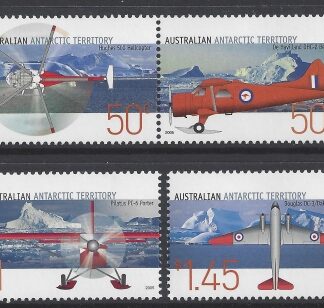 2005 Australian Antarctic Territories. SG.168-171 Aviation in AAT set 4 values U/M (MNH)