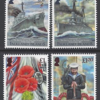 2014 Falkland Islands SG.1300-3 World War 1 Centenary  set 4 values U/M (MNH)