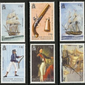 2005 B.I.O.T  Battle of Trafalgar SG.319-24 set 6 values U/M (MNH)