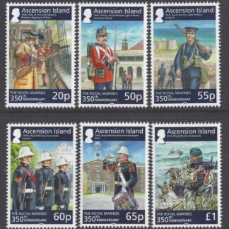 2014 Ascension Is. SG.1203-8 350th Anniv. Royal Marines set 6 values U/M (MNH)