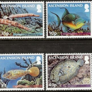 2012 Ascension Is. SG.1129-32  Reef Fish 2nd Series set 4 values U/M  (MNH)