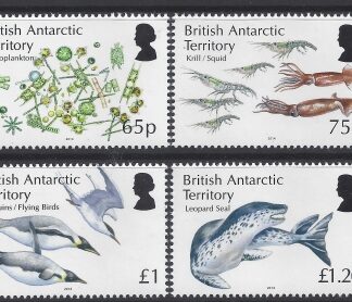 2014 British Antarctic. SG.654-7 Antarctic Food Web set 4 values U/M (MNH)