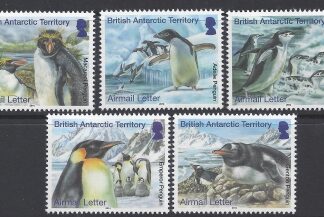 2014 British Antarctic SG.639-43  Penguins-  set 5 values U/M (MNH)