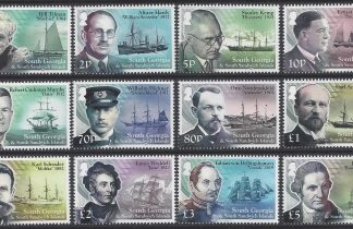 2015 South Georgia - SG.631-42 Ships, Scientists & Explorers set 12 values U/M (MNH)