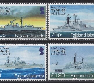 2014 Falkland Islands. SG.1304-7 Royal Navy Type 42S Destroyers  set 4 values U/M (MNH)