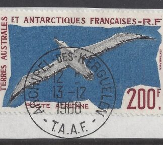 1959 French Antarctic  SG.18 Wandering Albatross - (on piece) Very Fine Used