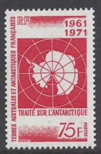1971 French Antarctic - SG.71 10th Anniversary of Antarctic Treaty - 1 value U/M (MNH)