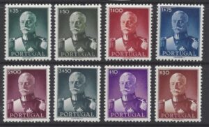 1941 Portugal - SG.977-84 President Carmona set 8 values mounted mint.