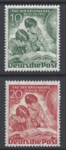 1951 Berlin - SG.B80-1 Stamp Day 2 values U/M (MNH)