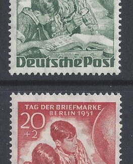 1951 Berlin - SG.B80-1  Stamp Day 2 values U/M (MNH)