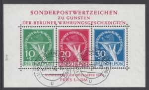 1949 Berlin - SG.70a Berlin Relief Fund Mini Sheet very fine used.