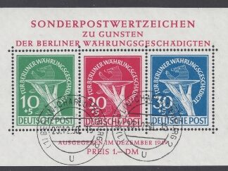 1949 Berlin - SG.70a  Berlin Relief Fund  Mini Sheet very fine used.