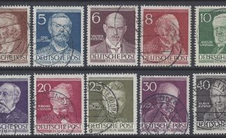 1952 Berlin - SG.B91-100 Famous Berliners (portraits) set10 values. very fine used.