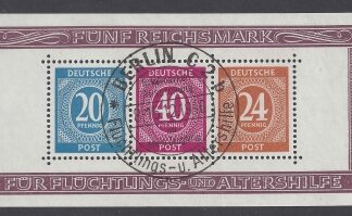 1946 Germany - Allied Occupation - American, British & Soviet Russian Zones - SG. MS925a mini sheet Perf. very fine used.