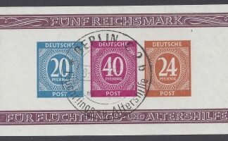 1946 Germany - Allied Occupation - American, British & Soviet Russian Zones - SG. MS925ab  mini sheet  Imperf. very fine used.