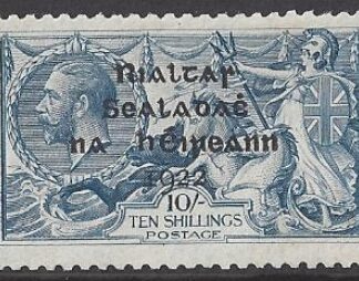 1922 Ireland KGV SG.21 10/- dull grey blue mounted mint.