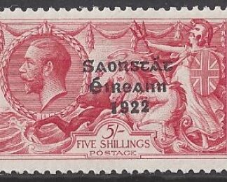 1928 Ireland KGV  SG.87 5/- rose red lightly mounted mint.