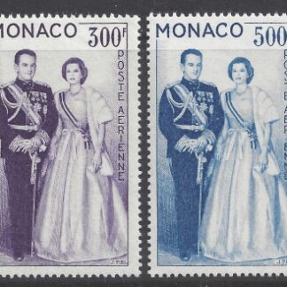 1959 Monaco SG.615-6 Prince Rainier & Princess Grace U/M (MNH)