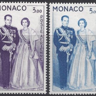 1960 Monaco - SG.642-3  Prince Rainier & Princess Grace. set 2 values mounted mint.