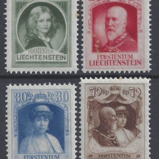 1929 Liechtenstein SG.92-5 Accession of Prince Francis I  set 4 values U/M (MNH)