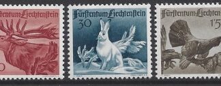1946 Liechtenstein  SG.252-4 Animals set of 3 values U/M (MNH)