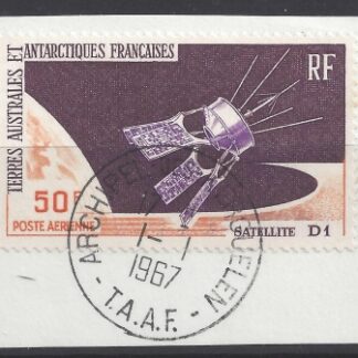 1966 French Antarctic -  Launching Satellite 'D1'  SG.42 very fine used on piece.