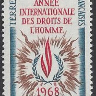1968 French Antarctic SG.50 Human Rights Year U/M (MNH)