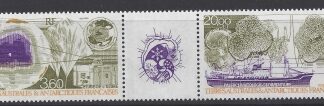 1991 French Antarctic - SG277a (SG.277/8 + label) Climatic Research. U/M (MNH)