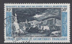 1965 French Antarctic - SG.38  Discovery of Adelie Land 1840. very fine used.
