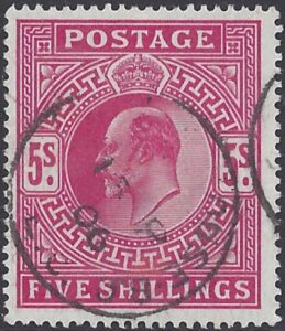 1912 Great Britain SG.318 5/- bright carmine fine used.