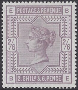 Great Britain 1883-4 SG.178 2/6d lilac. corner letters BE lightly mounted mint.