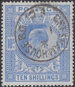 1912 Great Britain SG.319 10/- blue cds used