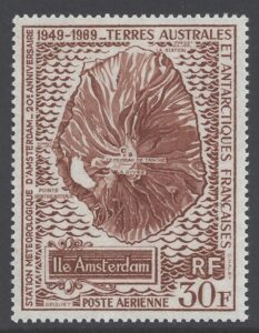 1969 French Antarctic - SG.59 20th Anniversary of Meterological  Station U/M (MNH)