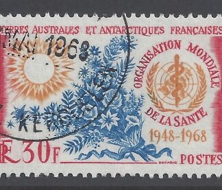 1969 French Antarctic - SG.49  20th Anniversary W.H.O.  very fine used.