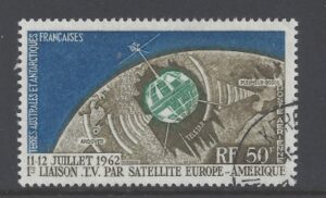 1962 French Antarctic - SG.25 First Transatlantic Television Satellite. very fine used.