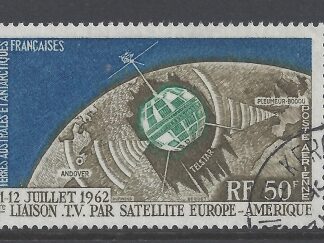 1962 French Antarctic - SG.25 First Transatlantic Television Satellite. very fine used.