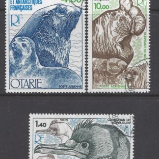 1979 French Antarctic - SG.130/2  Antarctic Fauna set 3 values. very fine used.